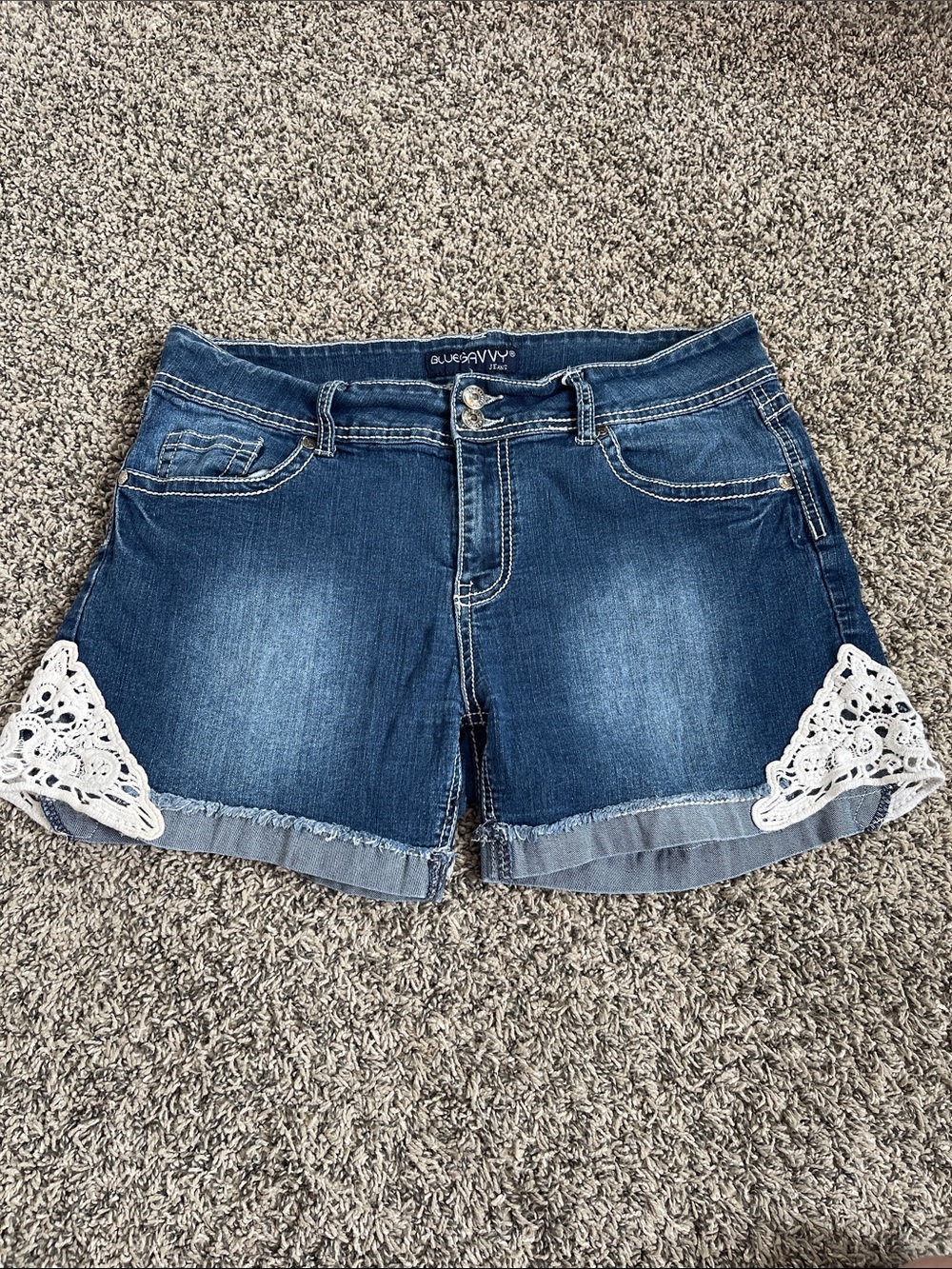 Womens Blue Savvy jeans shorts size 14